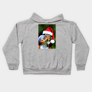 CUTE CHRISTMAS HAT SQUIRREL Kids Hoodie